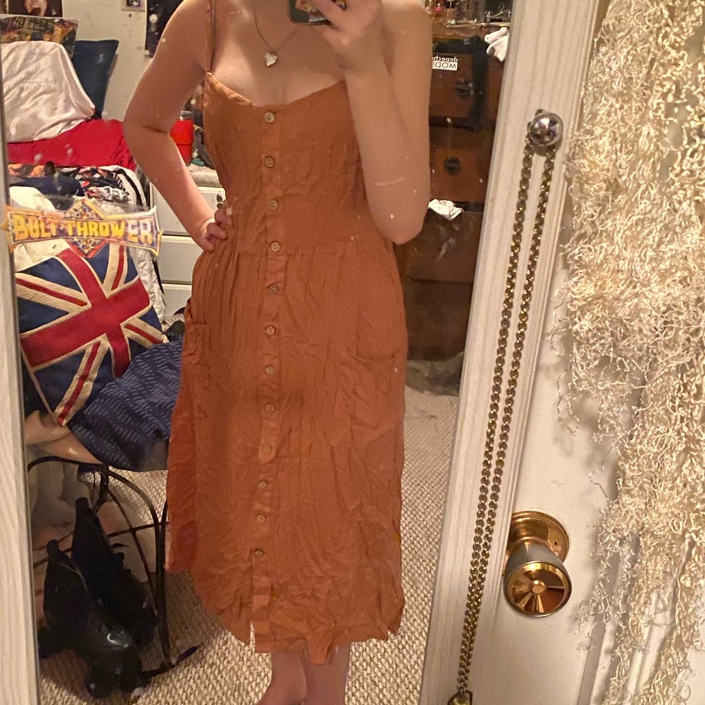 3/$20 OKAKIE Women's Button-Down Dress